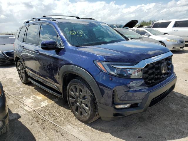 5FNYF7H59NB001974 - 2022 HONDA PASSPORT EXL Azul foto 4