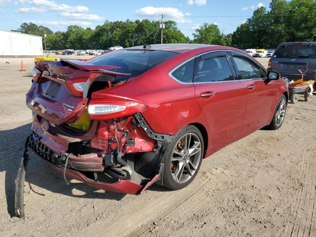 3FA6P0K95ER198668 - 2014 FORD FUSION TITANIUM RED photo 3