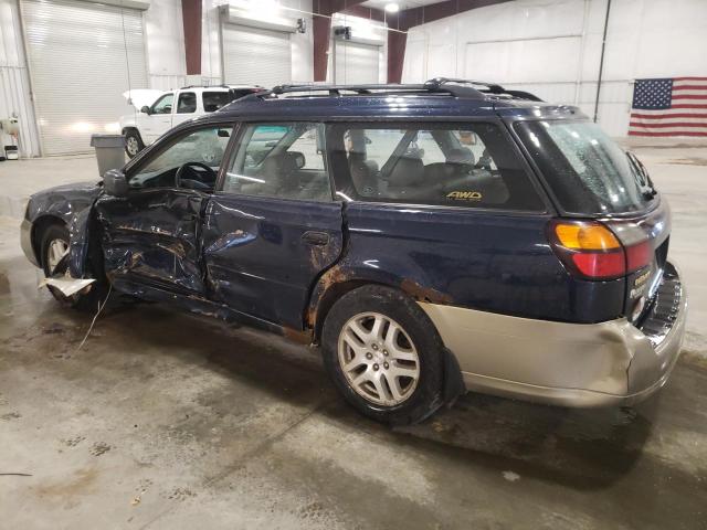 4S3BH675X27663530 - 2002 SUBARU LEGACY OUTBACK AWP 蓝色 照片 2