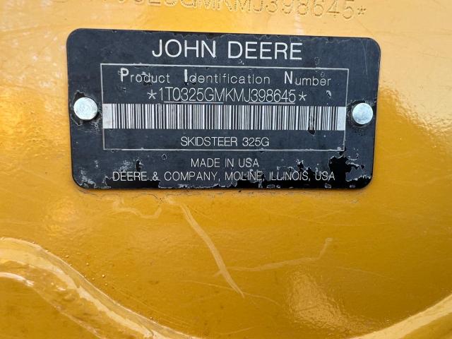 1T0325GMKMJ398645 - 2021 JOHN DEERE ALL MODELS YELLOW photo 10