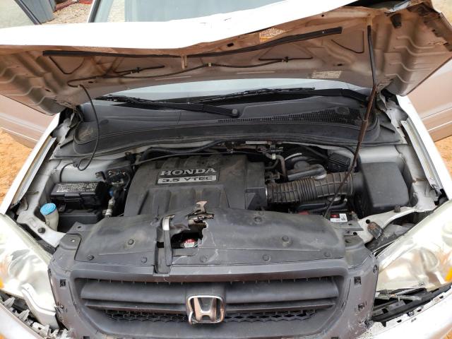 5FNYF18515B019124 - 2005 HONDA PILOT EXL SILVER photo 12