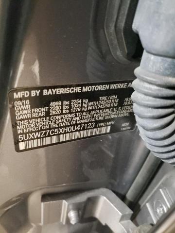 5UXWZ7C5XH0U47123 - 2017 BMW X3 SDRIVE28I 灰色 照片 12