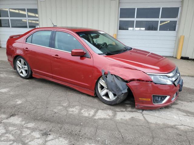 3FAHP0KC2AR176996 - 2010 FORD FUSION SPORT RED photo 4