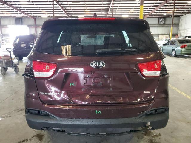 5XYPG4A32GG072669 - 2016 KIA SORENTO LX BURGUNDY photo 6