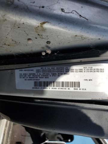 4S4BP61C657363221 - 2005 SUBARU LEGACY OUTBACK 2.5I SILVER photo 12