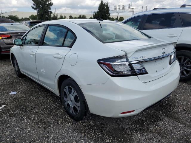 19XFB4F3XDE002851 - 2013 HONDA CIVIC HYBRID L WHITE photo 2