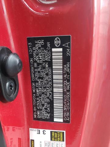 JTKJF5C72E3083681 - 2014 TOYOTA SCION TC 红色 照片 12