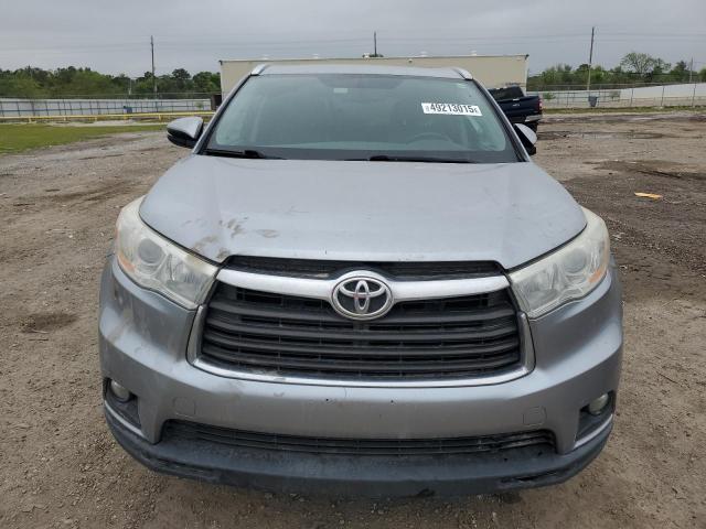 5TDKKRFH8ES034339 - 2014 TOYOTA HIGHLANDER XLE 银色 照片 5
