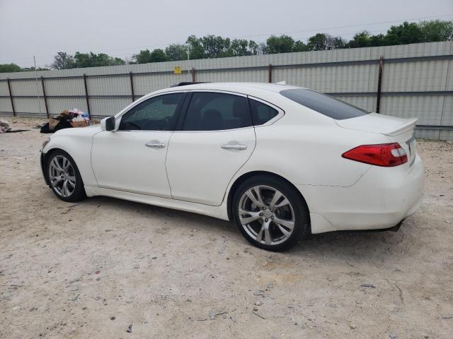 JN1AY1APXDM540035 - 2013 INFINITI M56 WHITE photo 2