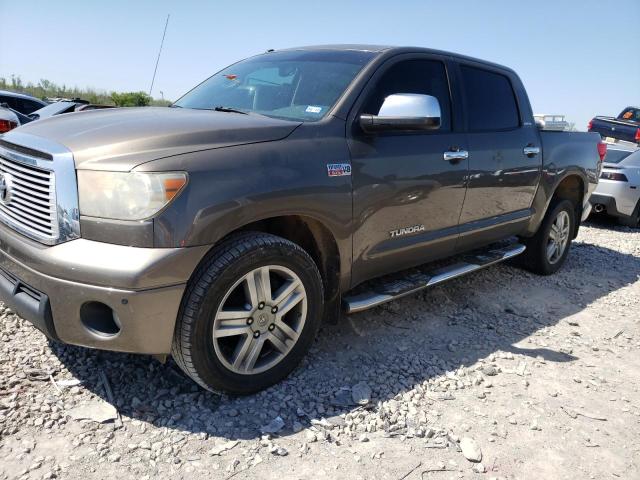 5TFFY5F11CX121664 - 2012 TOYOTA TUNDRA CREWMAX LIMITED TAN photo 1