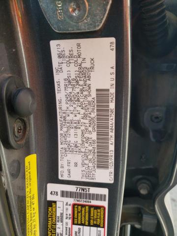 5TFJU4GNXDX048166 - 2013 TOYOTA TACOMA DOUBLE CAB PRERUNNER GRAY photo 12