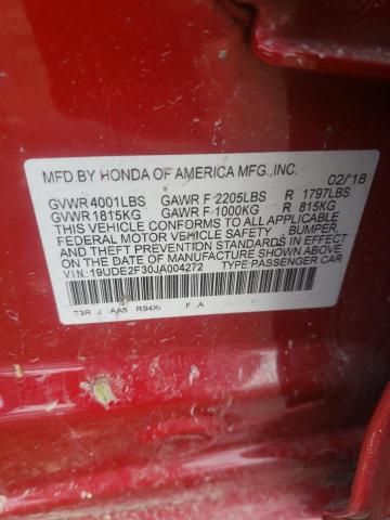 19UDE2F30JA004272 - 2018 ACURA ILX BASE WATCH PLUS RED photo 12