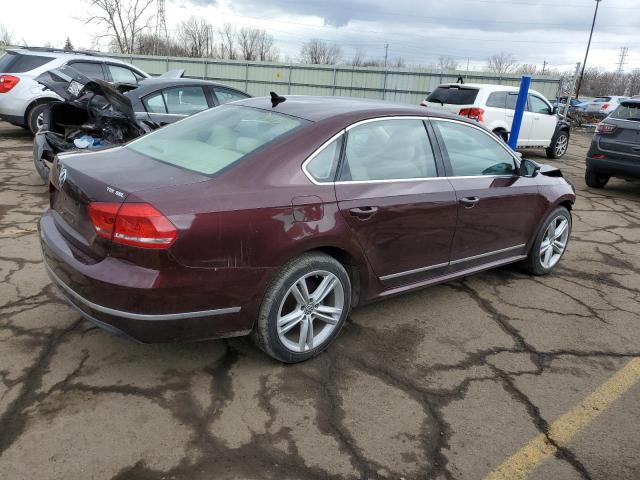 1VWCN7A36EC012768 - 2014 VOLKSWAGEN PASSAT SEL BURGUNDY photo 3