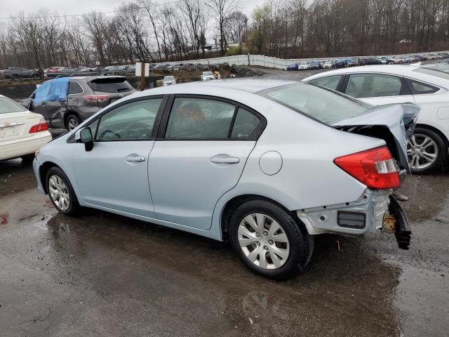 19XFB2F57CE009826 - 2012 HONDA CIVIC LX BLUE photo 2