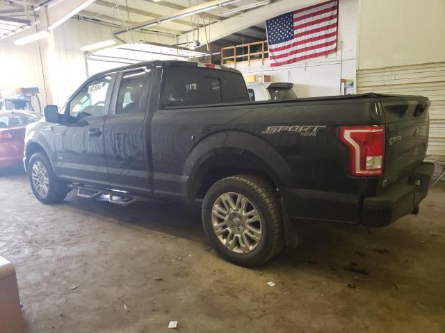 1FTEX1EP7FKE16945 - 2015 FORD F150 SUPER CAB BLACK photo 2