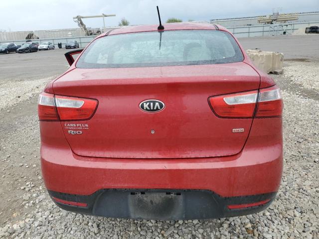 KNADM4A36D6137210 - 2013 KIA RIO LX BURGUNDY photo 6