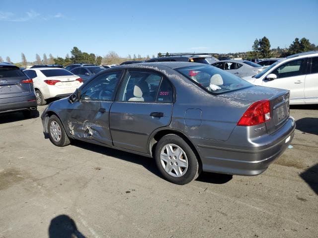 2HGES16395H602651 - 2005 HONDA CIVIC DX VP GRAY photo 2