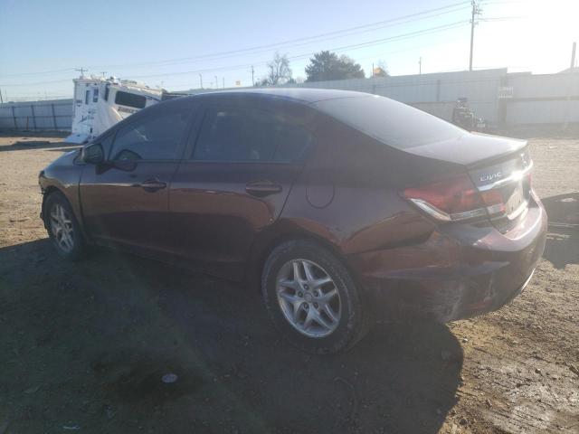 19XFB2F58DE024062 - 2013 HONDA CIVIC LX MAROON photo 2