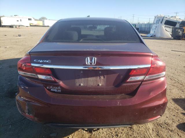 19XFB2F58DE024062 - 2013 HONDA CIVIC LX MAROON photo 6