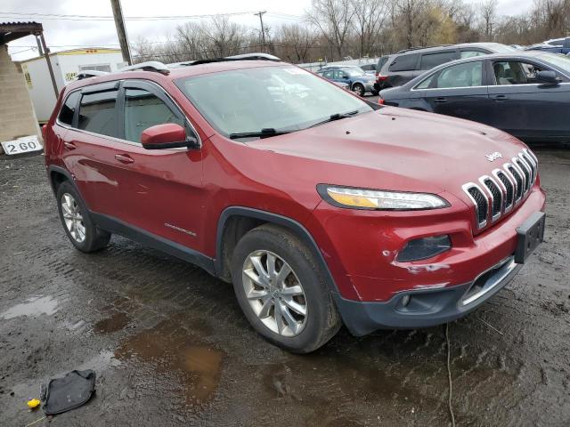 1C4PJMDS5GW252865 - 2016 JEEP CHEROKEE LIMITED RED photo 4