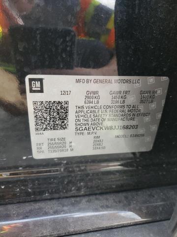 5GAEVCKW8JJ168203 - 2018 BUICK ENCLAVE AVENIR BLACK photo 13