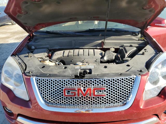 1GKKVTED5CJ296952 - 2012 GMC ACADIA DENALI MAROON photo 12