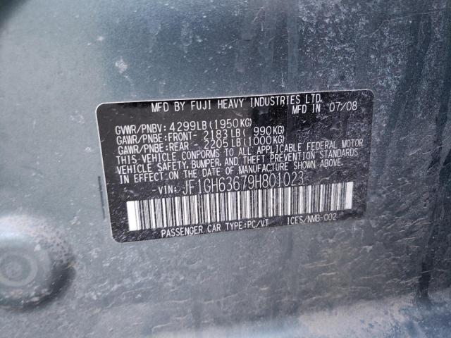 JF1GH63679H801023 - 2009 SUBARU IMPREZA OUTBACK SPORT GRAY photo 12