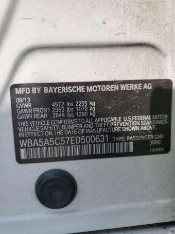WBA5A5C57ED500631 - 2014 BMW 528I I WHITE photo 12