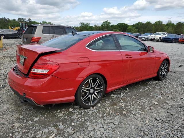 WDDGJ5HB0EG227319 - 2014 MERCEDES-BENZ C 350 RED photo 3