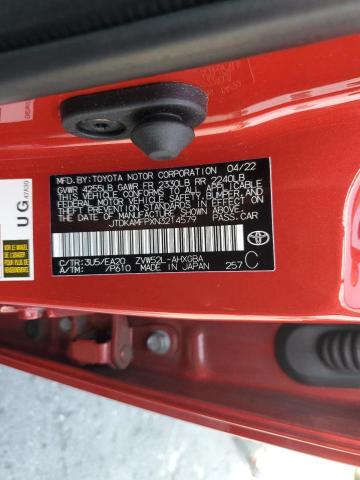 JTDKAMFPXN3214579 - 2022 TOYOTA PRIUS PRIM LE RED photo 12