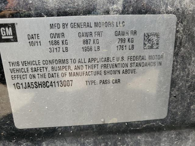 1G1JA5SH8C4113007 - 2012 CHEVROLET SONIC LS 黑色 照片 12