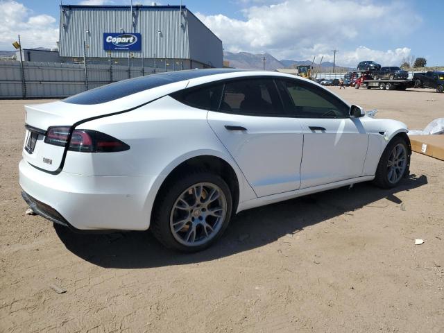 5YJSA1E58NF479163 - 2022 TESLA MODEL S WHITE photo 3