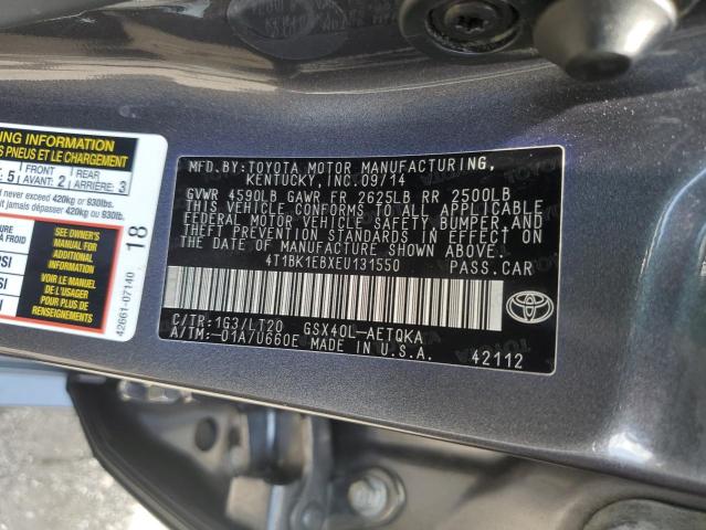 4T1BK1EBXEU131550 - 2014 TOYOTA AVALON BASE Boz foto 13