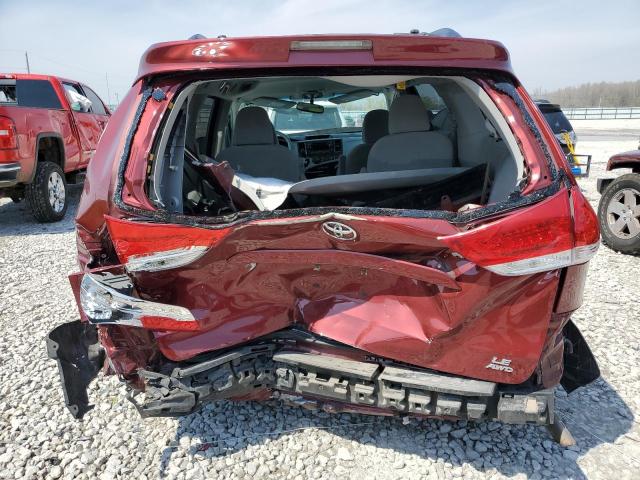 5TDJK3DC6DS062106 - 2013 TOYOTA SIENNA LE MAROON photo 6