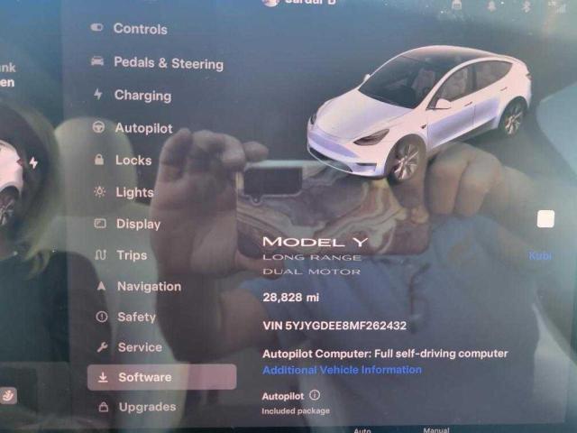 5YJYGDEE8MF262432 - 2021 TESLA MODEL Y WHITE photo 8