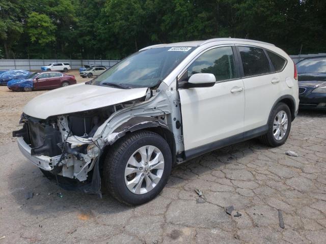 5J6RM3H71EL014553 - 2014 HONDA CR-V EXL WHITE photo 1