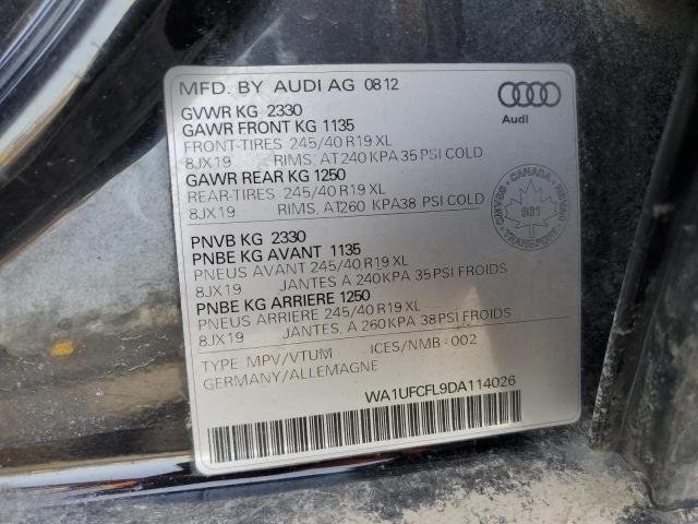 WA1UFCFL9DA114026 - 2013 AUDI A4 ALLROAD PREMIUM PLUS BLACK photo 12