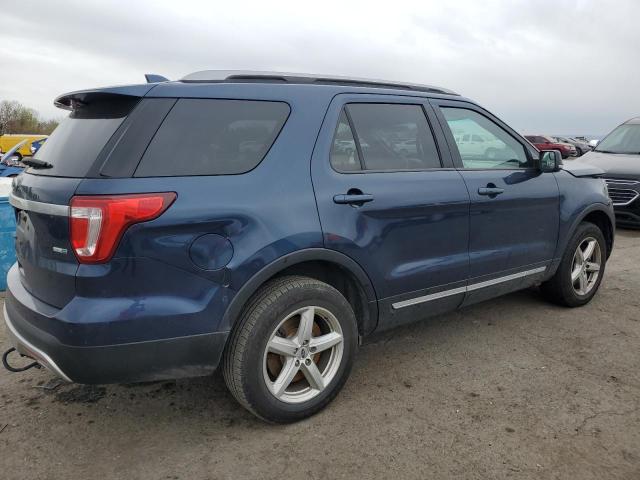 1FM5K8DH4HGB75901 - 2017 FORD EXPLORER XLT BLUE photo 3