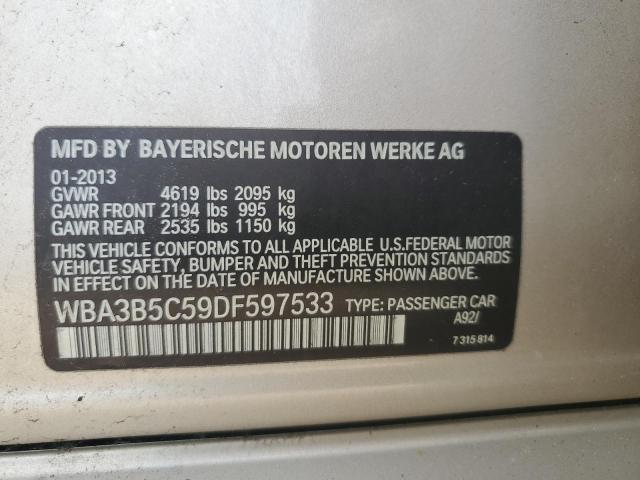 WBA3B5C59DF597533 - 2013 BMW 328 XI SULEV BEIGE photo 12