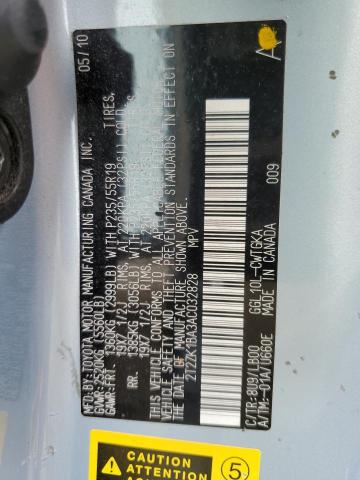 2T2ZK1BA3AC032828 - 2010 LEXUS RX 350 BLUE photo 13