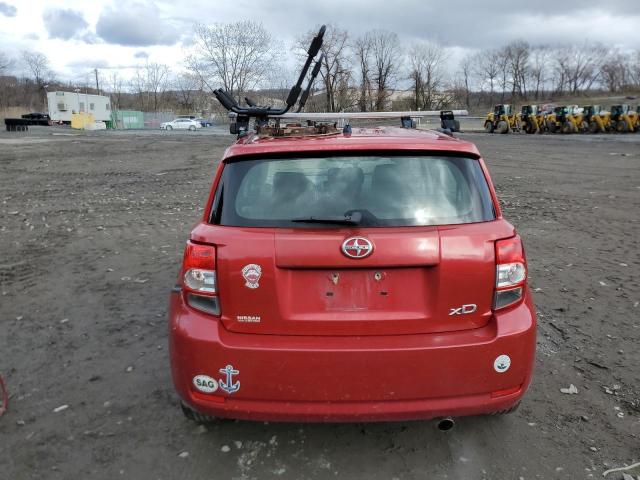 JTKKU4B42AJ055946 - 2010 SCION XD RED photo 6