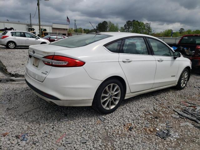 3FA6P0LU1HR238638 - 2017 FORD FUSION SE HYBRID WHITE photo 3