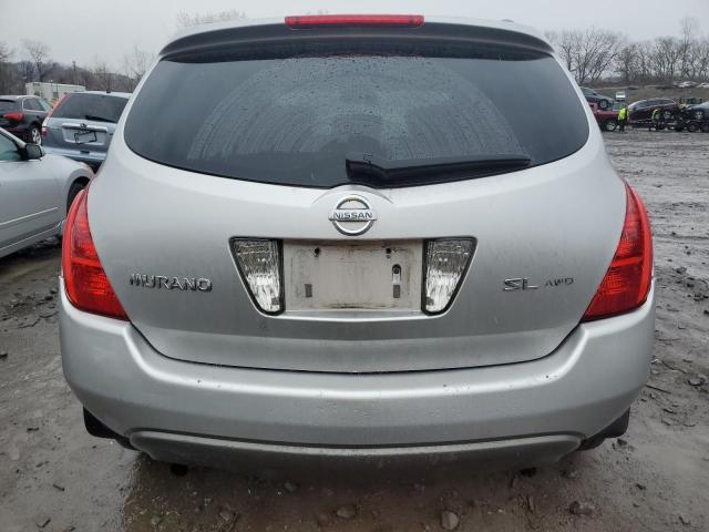 JN8AZ08WX4W307363 - 2004 NISSAN MURANO SL SILVER photo 6