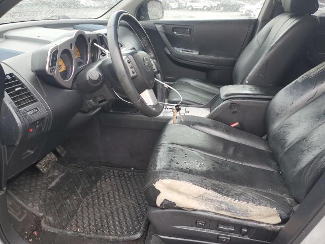 JN8AZ08WX4W307363 - 2004 NISSAN MURANO SL SILVER photo 7