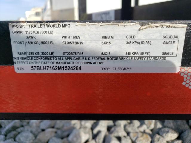 57BLH7162M1524264 - 2021 UTILITY TRAILER BLACK photo 10