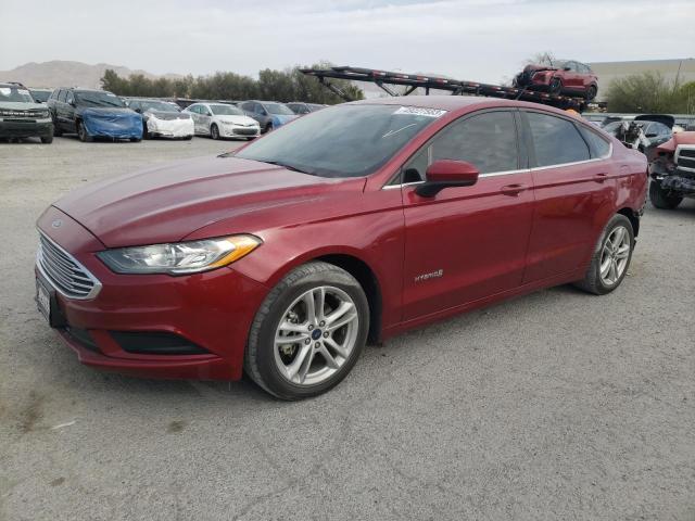 3FA6P0LU6JR173856 - 2018 FORD FUSION SE HYBRID RED photo 1