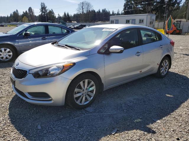 KNAFX4A65E5074358 - 2014 KIA FORTE LX SILVER photo 1