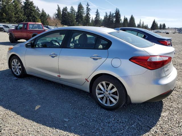 KNAFX4A65E5074358 - 2014 KIA FORTE LX SILVER photo 2