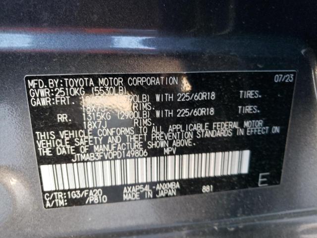 JTMAB3FV0PD149806 - 2023 TOYOTA RAV4 PRIME SE GRAY photo 13