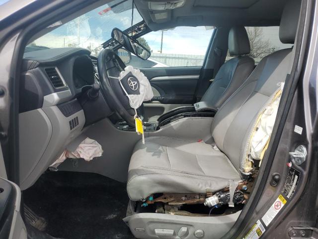 5TDKKRFH3GS155623 - 2016 TOYOTA HIGHLANDER XLE 灰色 照片 7